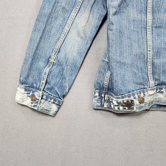 Levis Mens Jean Jacket XL Trucker 72334 Type 3 Blue Bleach Wash Distressed Chore - Picture 16 of 16